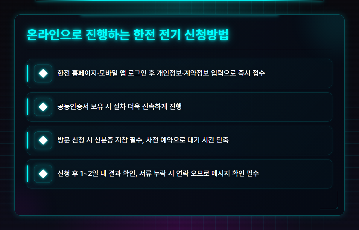 한전전기신청
