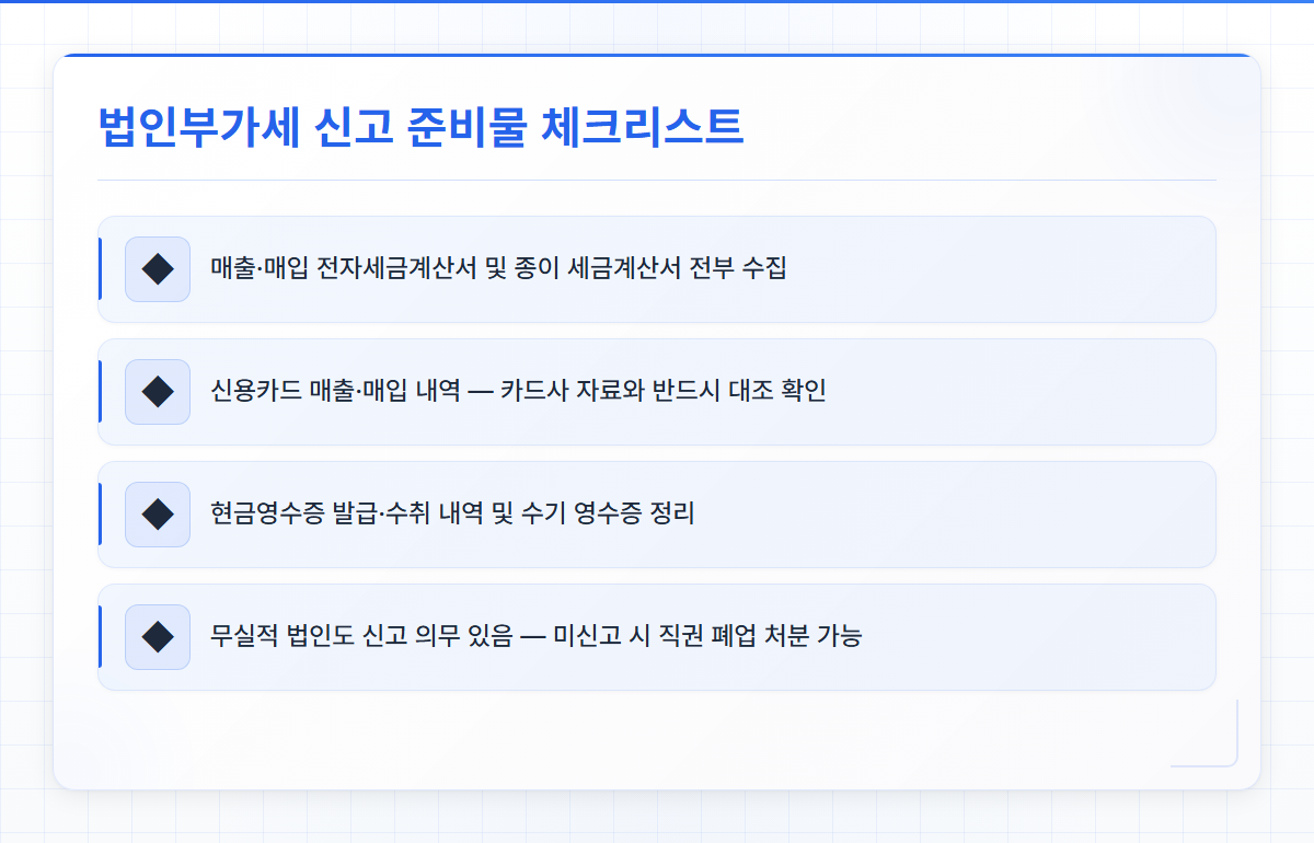 법인부가세신고기간
