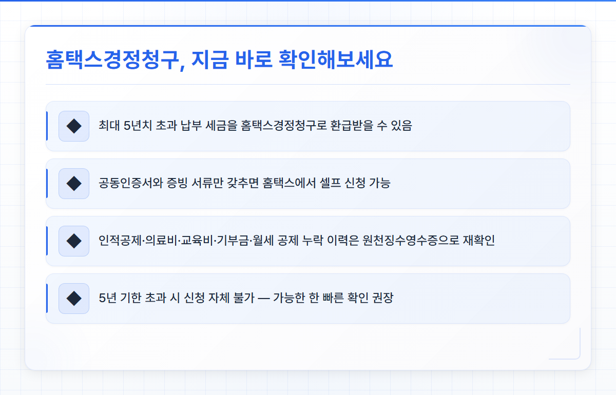 홈택스경정청구
