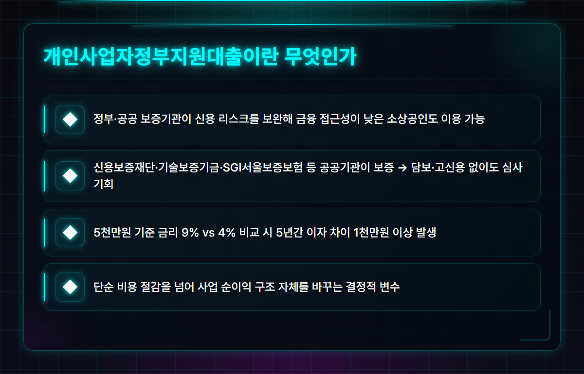 개인사업자정부지원대출